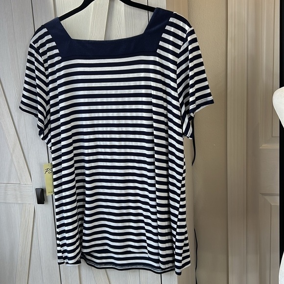 Perception NWT Nautical Navy/White Stripe T-Shirt Sz 2x - Picture 4 of 10